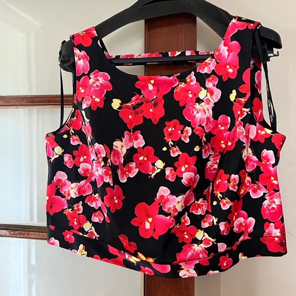 City Chic Pink Sleeveless Crop Tank Top